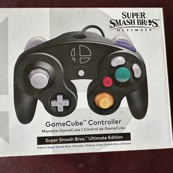 New Black Official English Nintendo GameCube Controller