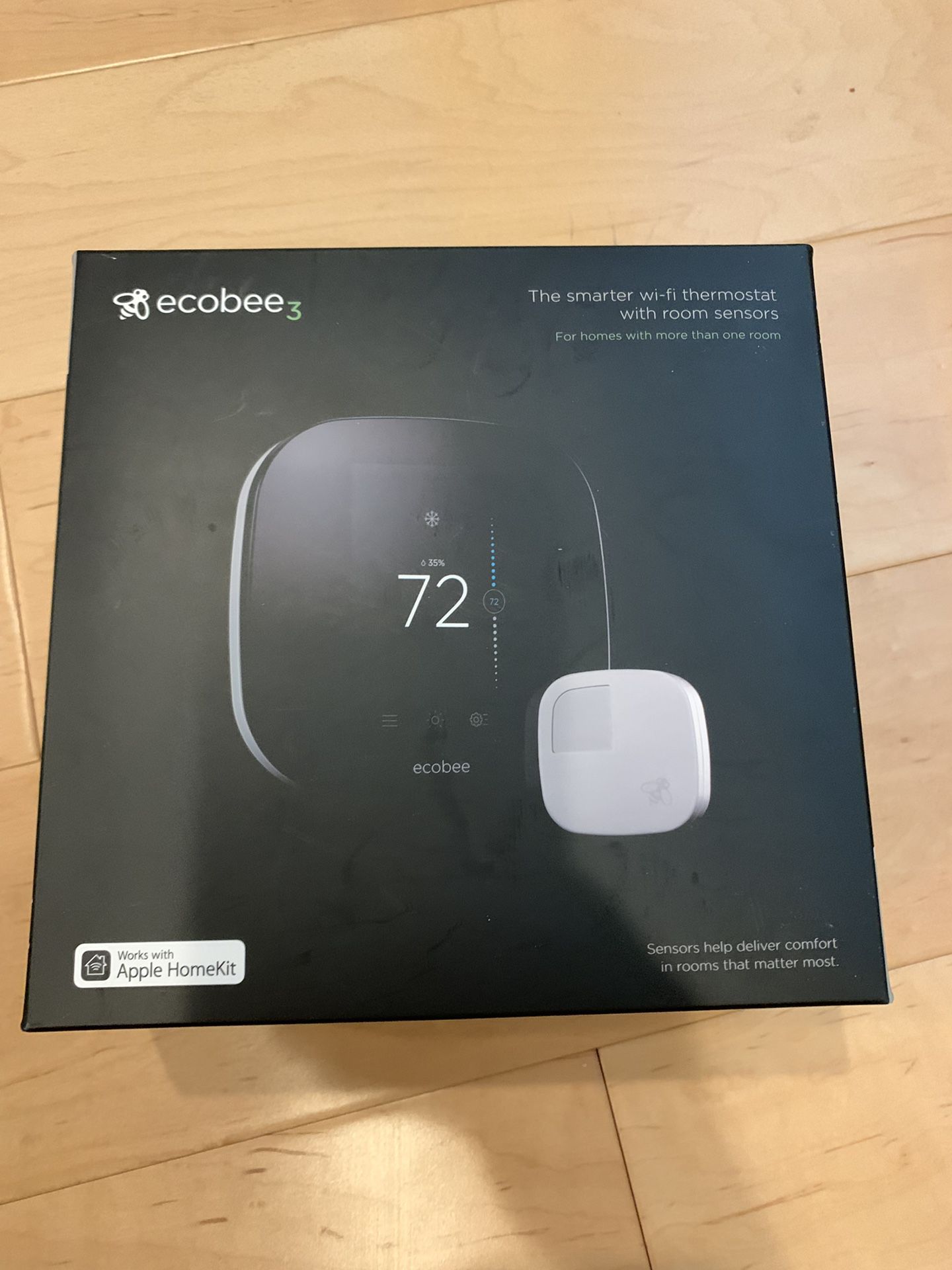 Ecobee3 Smart HomeKit Enabled Thermostat w/ Room Sensor