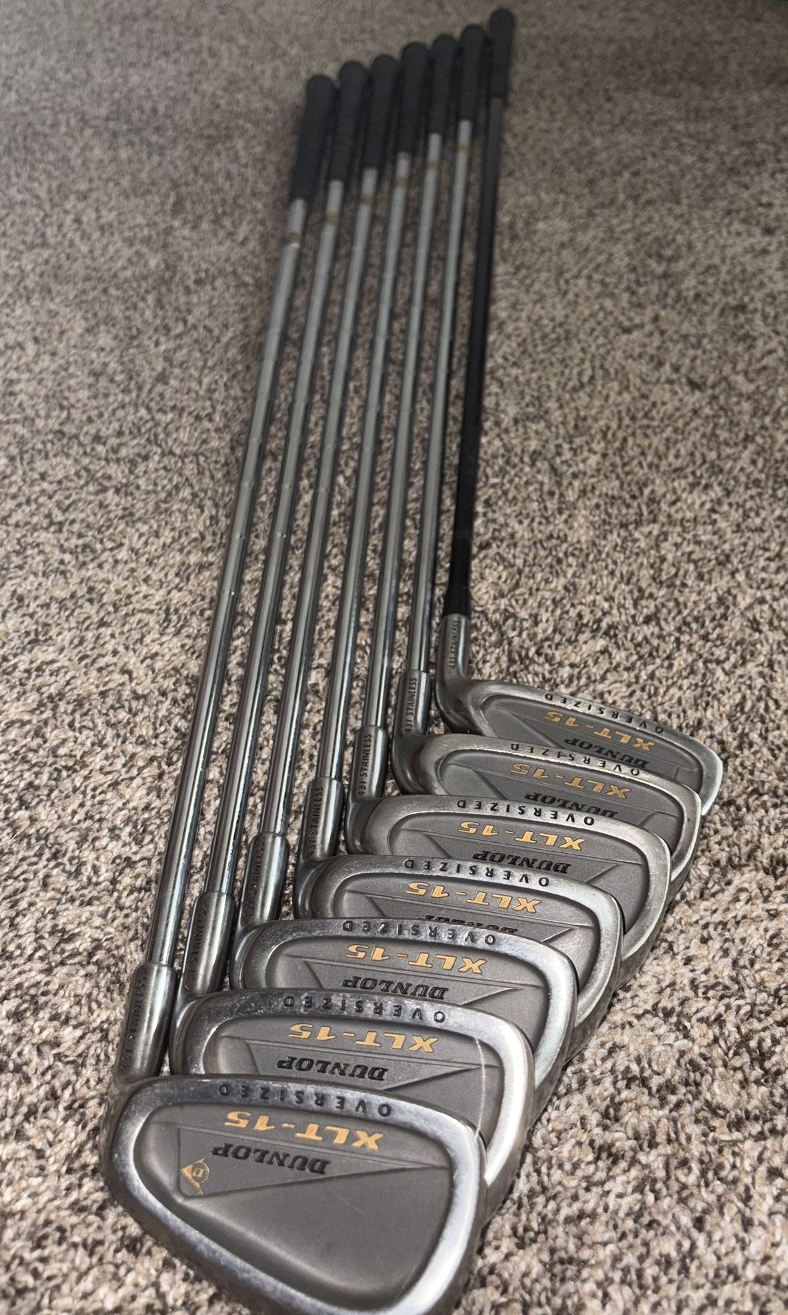 Dunlop XLT-15 Iron Set 3-PW (8 Clubs) - Steel Shaft - Regular Flex - RH $25 OBO