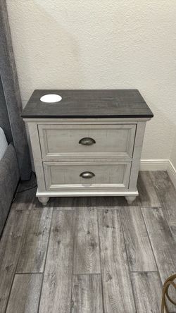 Two-Drawer Farmhouse Nightstand