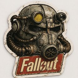 4” Fallout video game helmet sticker gaming decal