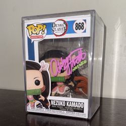 Demon Slayer Nezuko Kamado Funko Pop Sign By Voice Actress Abby Trott