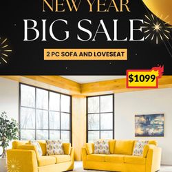 2 PC SOFA AND LOVESEAT 