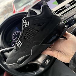 Jordan Retro 4 Black Cat Sz 7Y , 10 