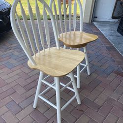 Two Swirling High Bar Stools Chairs For $40 Both