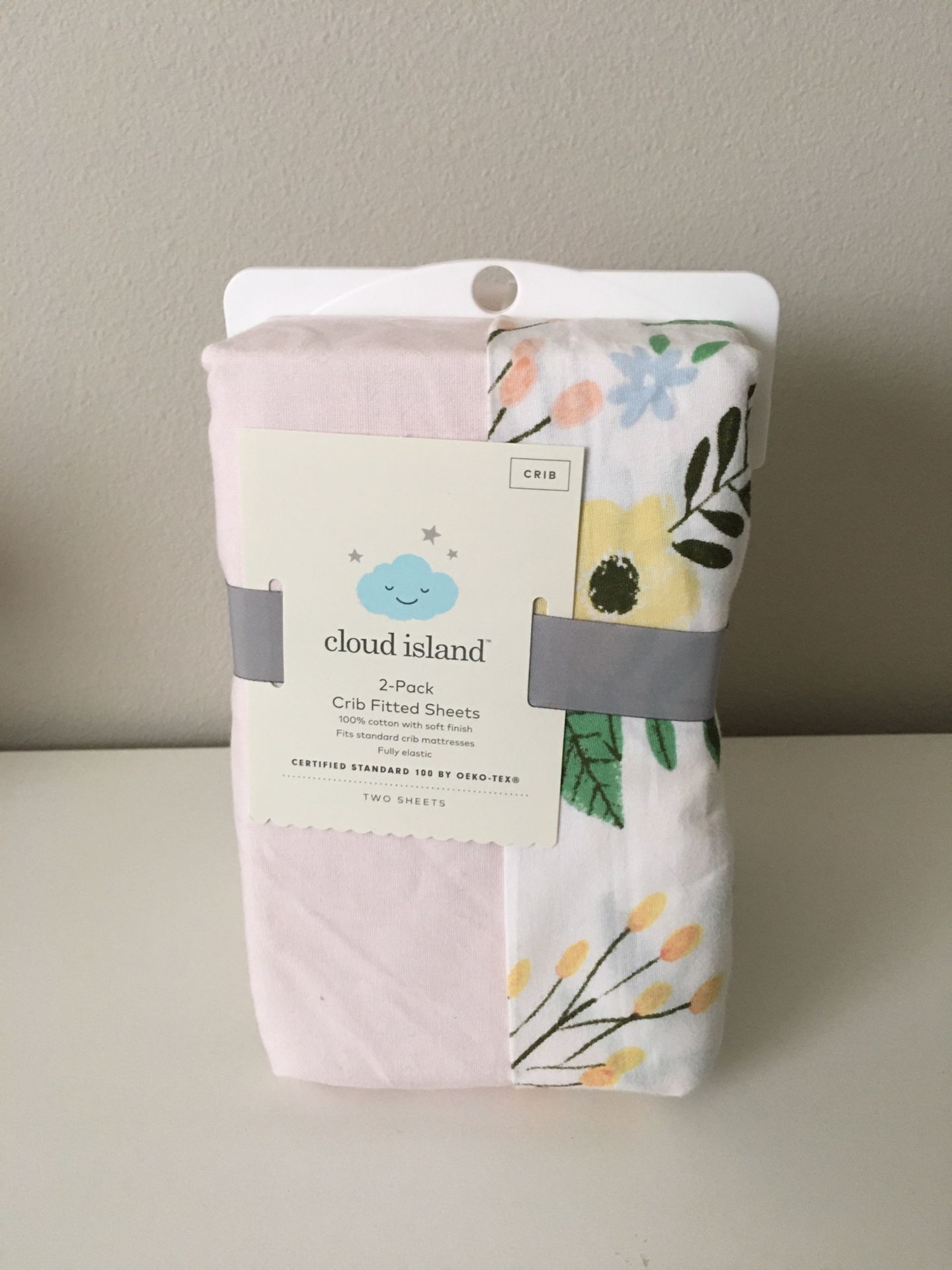 Cloud Island 2 pack crib fitted sheets