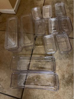 Fridge organizers and storage / 12 pieces and lid