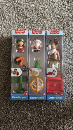 3 Christmas little people set