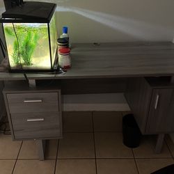 Grey Desk Like New