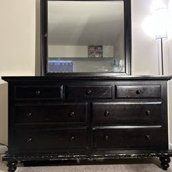 Espresso Dresser, Chester Drawers, And Night Stand Set 