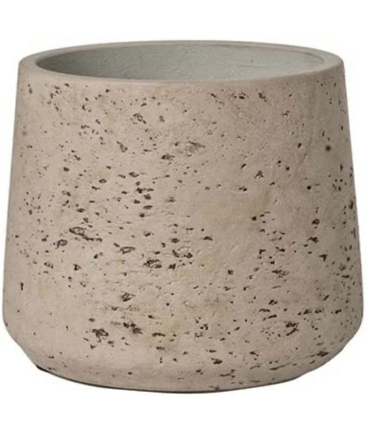 B-14 Petite Grey Planter 7"H x 8" - Gray Washed Fiberstone indoor and outdoor Flower Pot - by Pottery Pots