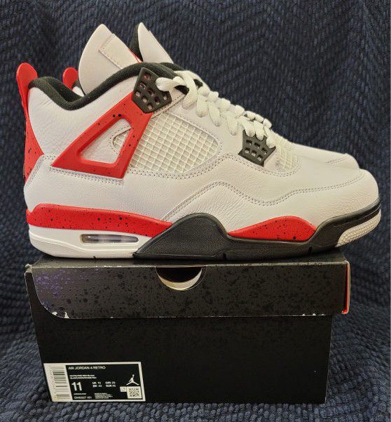Size 11 New Air Jordan 4 Red Cement   DH6927-161