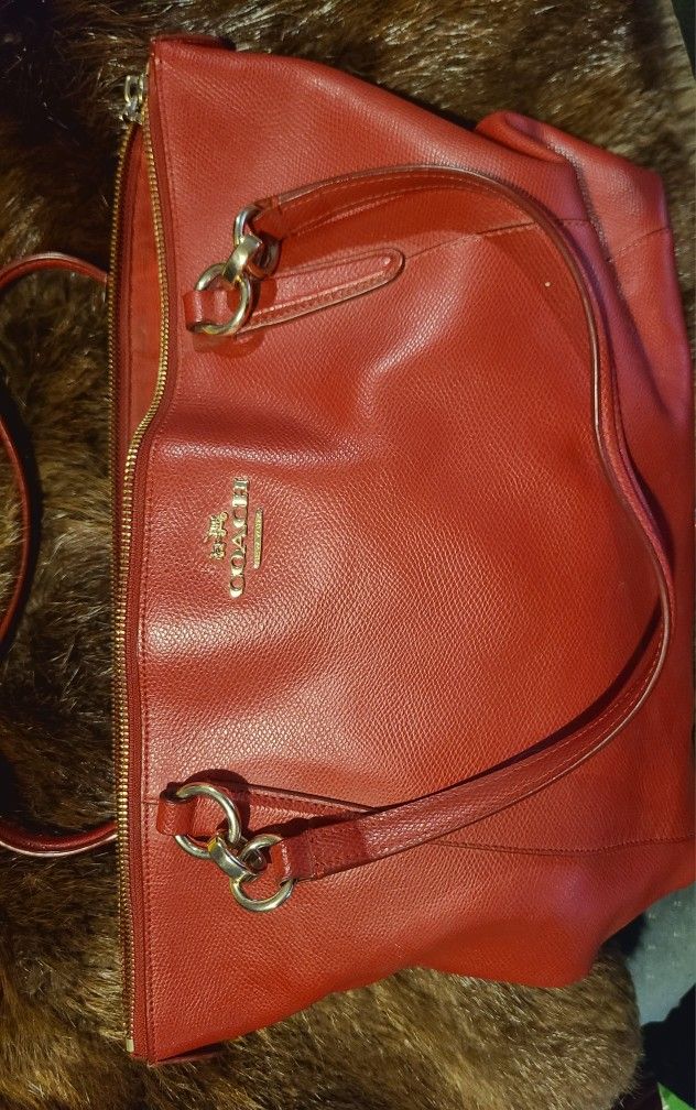 Coach Burgundy Shoulder Bag