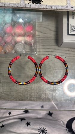 Wrapped hoop earrings