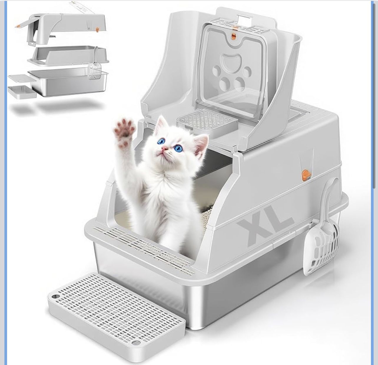 Stainless steel litter box