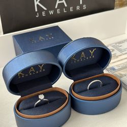 14K White Gold Diamond Bridal Set - 1 Carat Engagement Ring & 1/5 Carat Wedding Band for Women