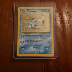Pokemon Jungle Vaporeon Holo 12/64 Not Mint Not Played