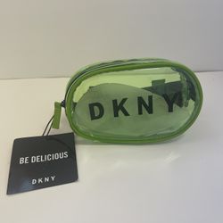 DKNY Be Delicious Green Fanny Pack Transparent Waist Bag 