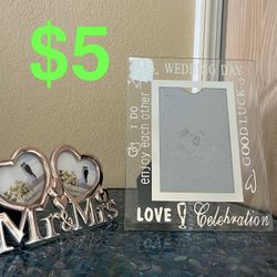 Wedding Day Photo Frames • Mr Mrs • I Do • Love • Heart • Bundle