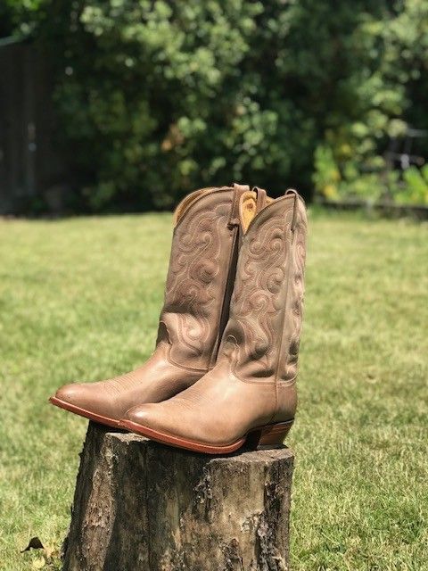 Cowboy boots Tan leather size 12D