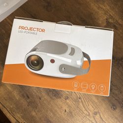 Portable LED Projector with Built-In Speaker