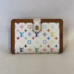 Louis Vuitton White Multicolor Monogram French Wallet