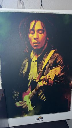Large Framed Bob Marley Canvas Wall Art