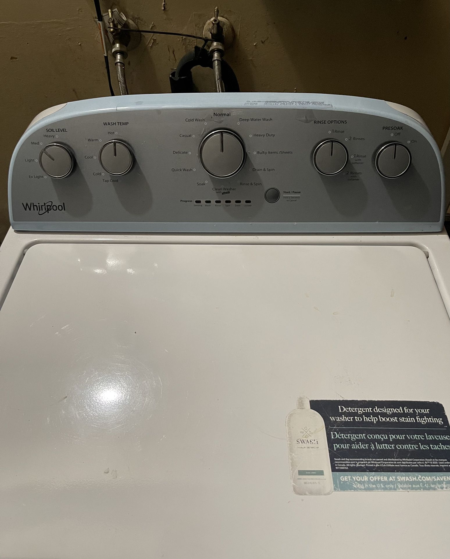 3.8–3.9 Cu. Ft. Whirlpool Top Load Washer