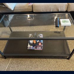 Glass Coffee Table And End Table