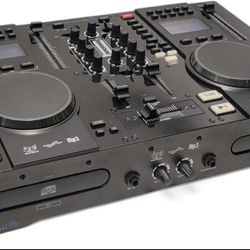 EDISON SCRATCH 2500 PROFESSIONAL DJ DUAL DECK CD USB AUDIO INTERFACE MIXER +CASE