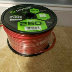 Brand new!! Raptor R58-250R - Pro Series 250' 8 Gauge Red Power Cable... $180