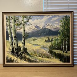 Lyman Byxbe Landscape Oil Painting Of Estes Park, Colorado