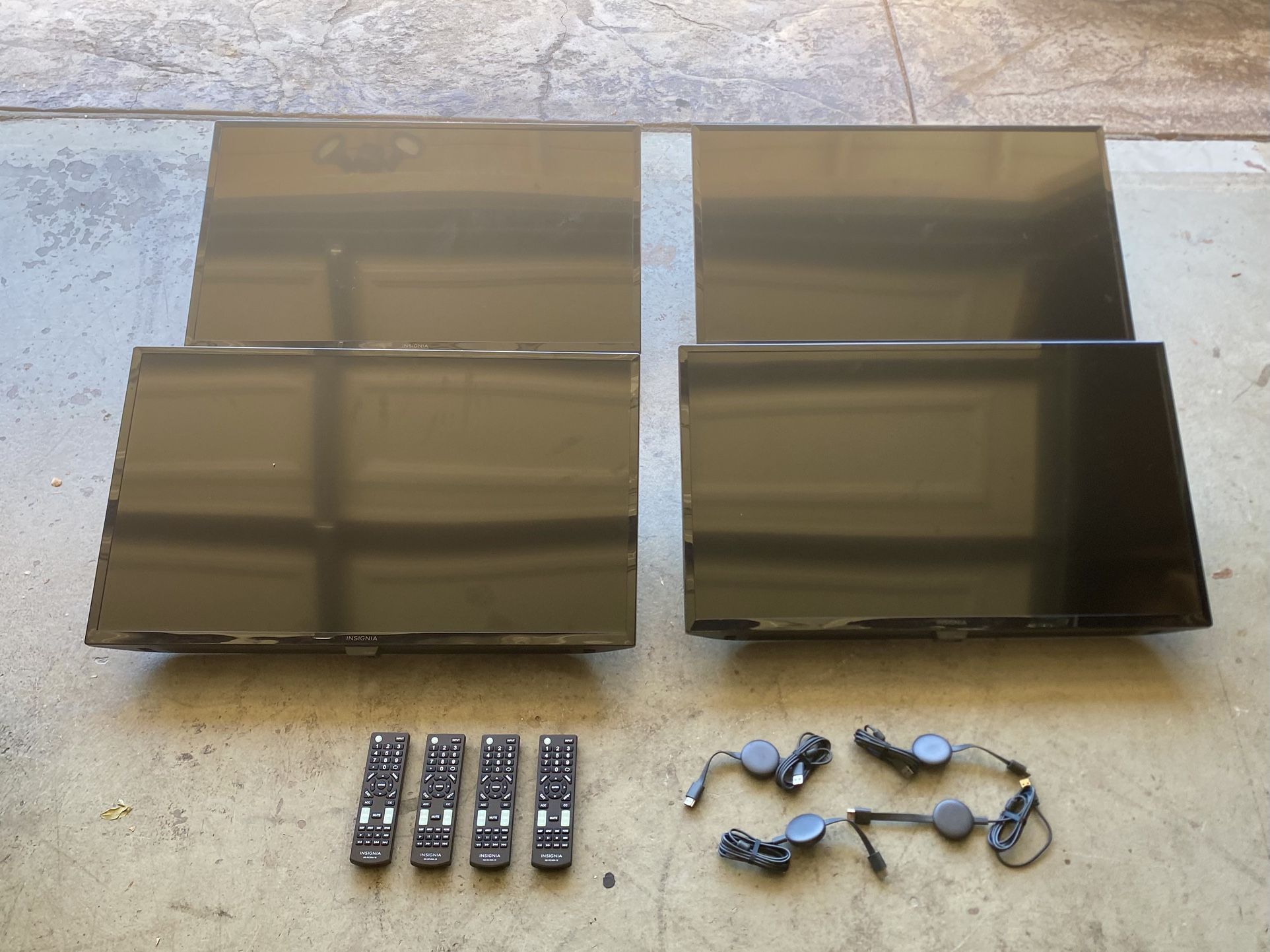 32" Insignia TVs w/ Chromecast + Wall Mount – $75 each or $240 for all 4