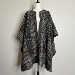 Studio Donegal Ireland Vintage Pure New Wool Poncho, Size XL