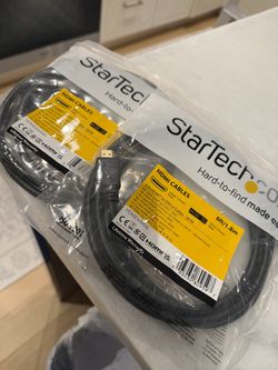 2-Pack StarTech 6ft HDMI to DVI-D Cables HDMIDVIMM6 New/Sealed
