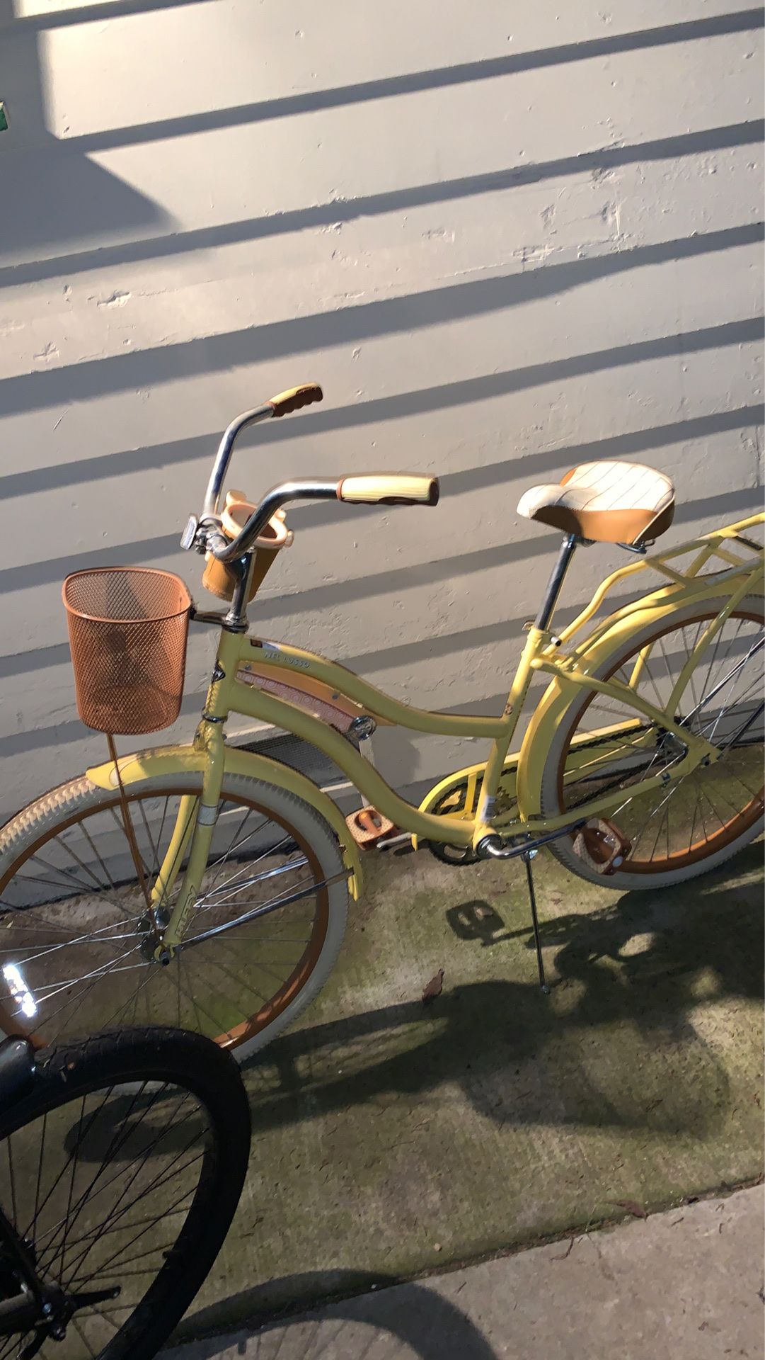 Bland and Yellow beach cruiser Bikes