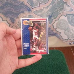 1991 Fleer League Leaders Michael Jordan trading card