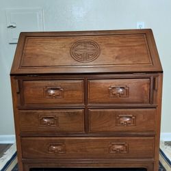 Chinese antique carved rosewood secretary/writing desk