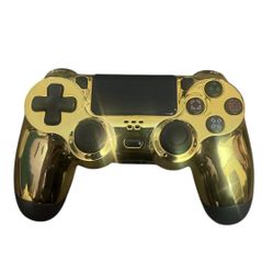 Chrome gold face Custom UN-MODDED Controller for PS4 Exclusive Unique Design