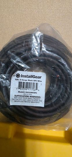 Installgear 25ft 8 guage ofc cable new