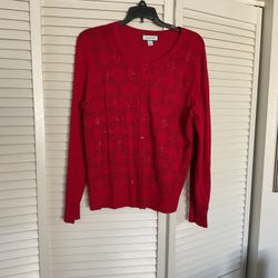 Beautiful charter club women’s red jacket size M like new