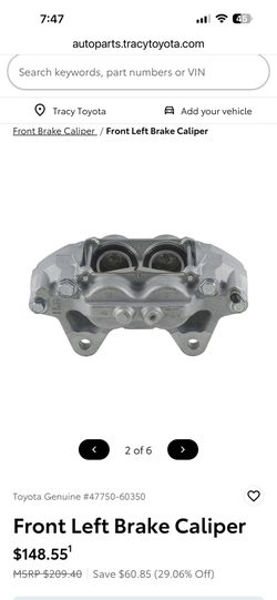 2003-2009 Toyota 4Runner 2-Pc Brake Caliper Front Driver 4-Piston A-Premium BC477563S-C