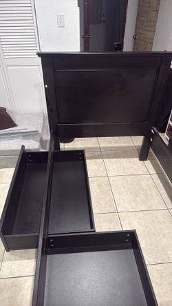 Twin Bed Frame with Mattress & Mattress Box