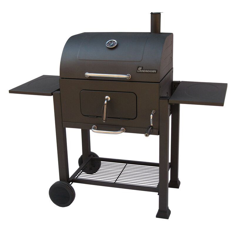 BBQ Charcoal Grill with Side Shelves - FREE SHIPPING!!