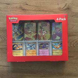 Pokémon TCG Scarlet & Violet 151 Mini Tin 4-Pack Sam’s Club New Factory Sealed