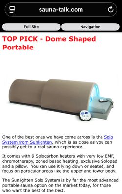 Sauna dome infrared heat therapy