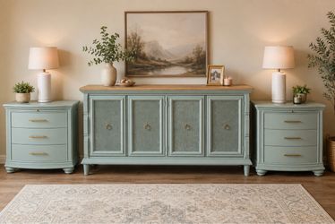 Lexington Sage Green Sideboard and Nightstand Set