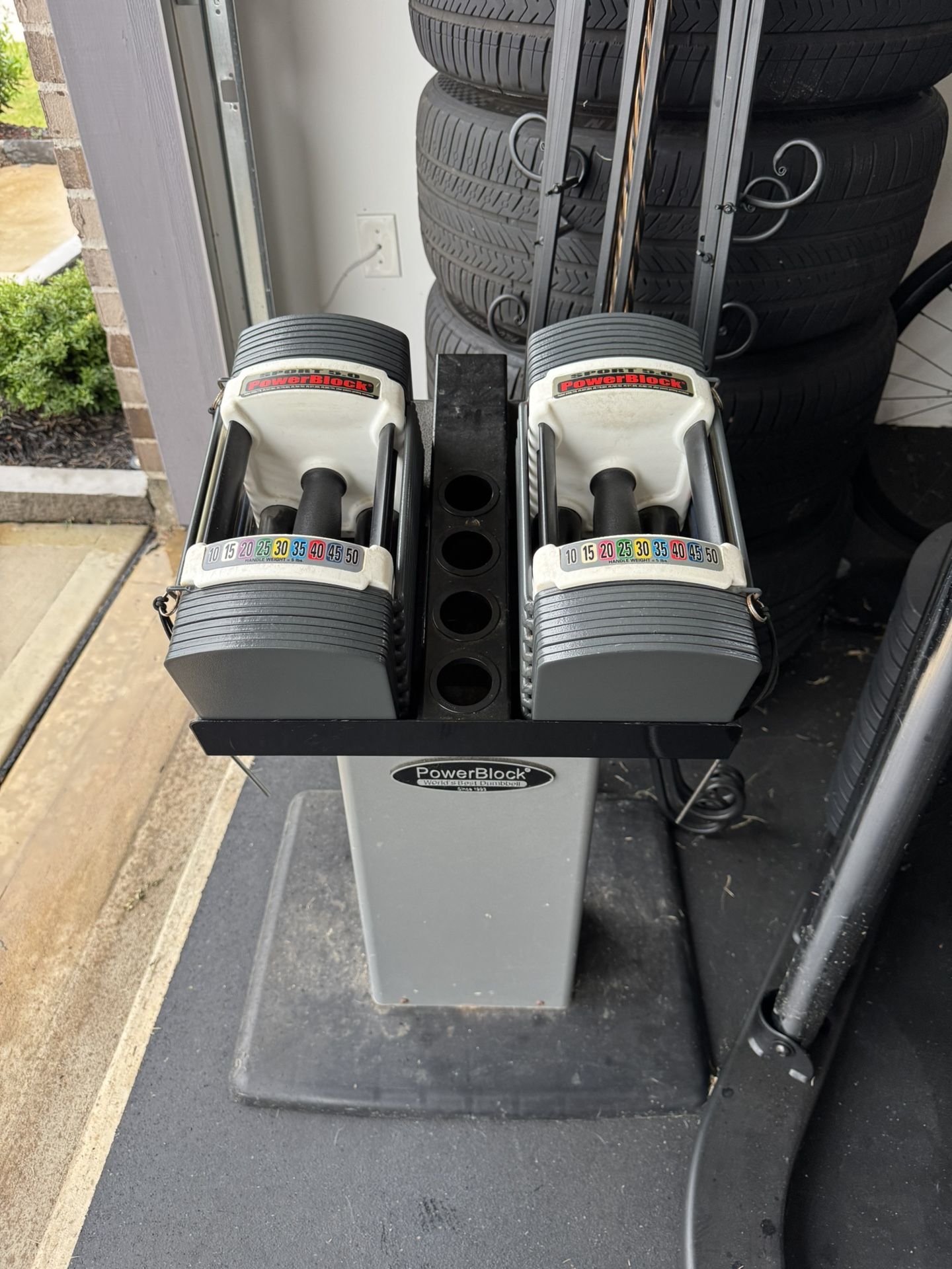 Power Block Dumbbells With Stand