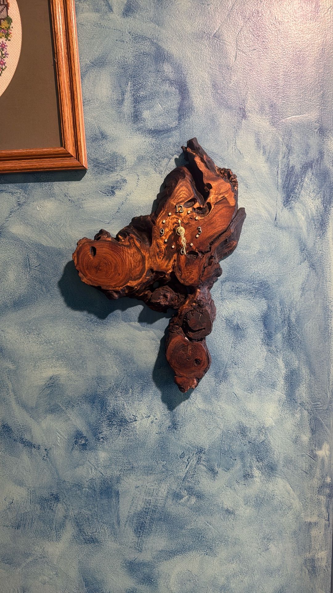 Mesquite Burlwood Clock