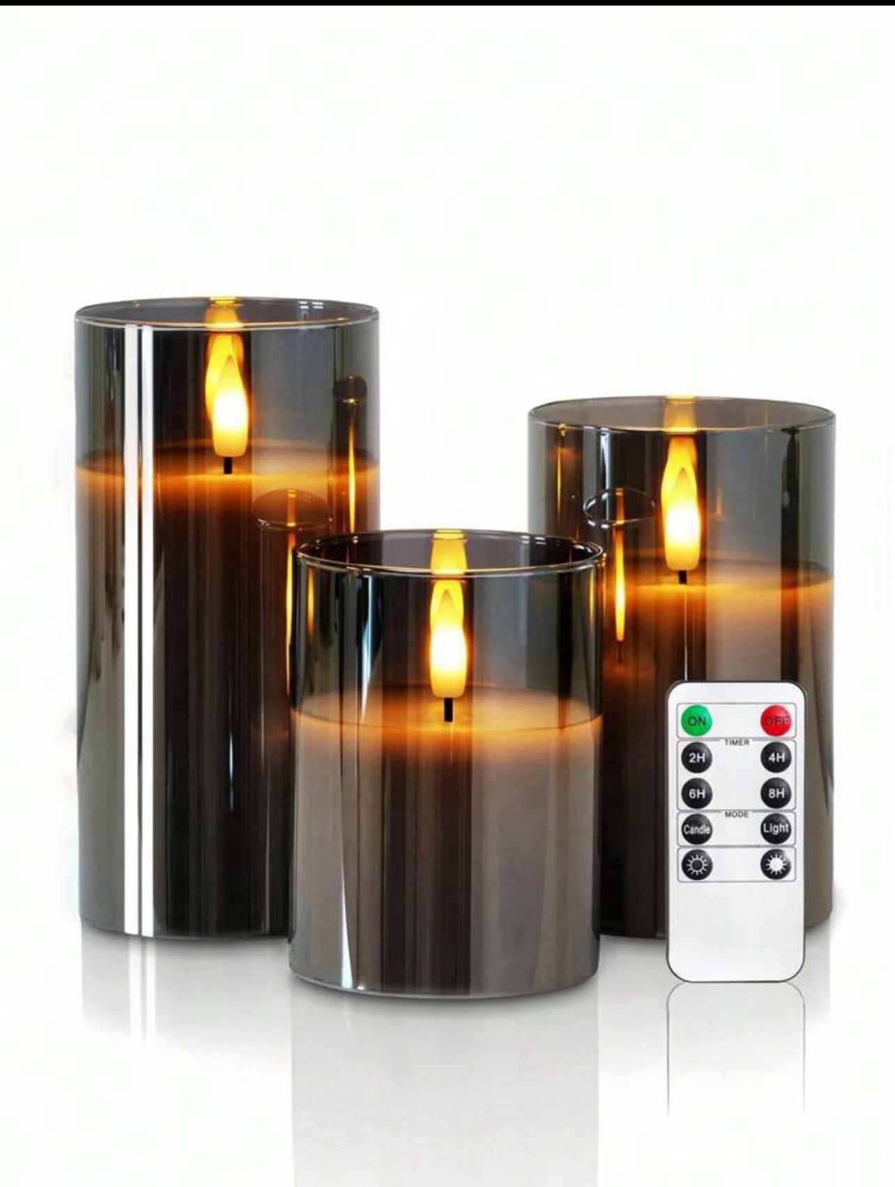 3pcs Led Flameless Candles With Remote And Timer, Flickering Pillar Led Candle With Upgraded Tear Wave Design And Battery Operated For Electronic Cand